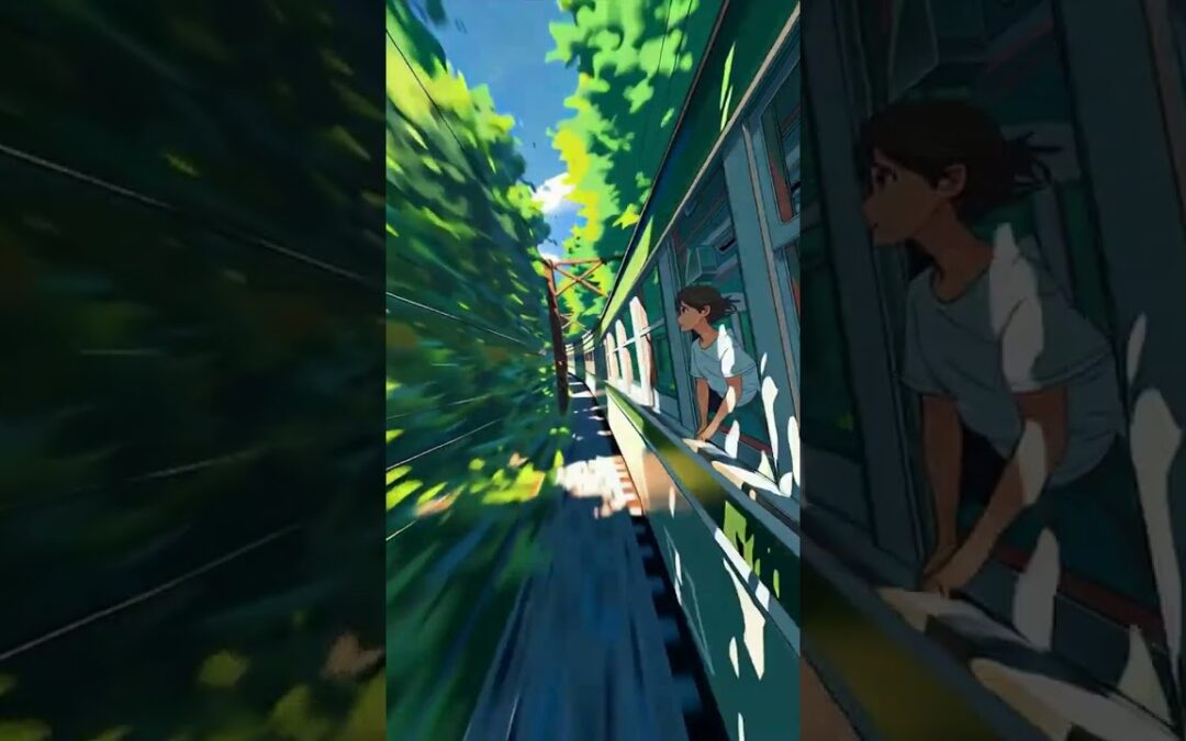 🌲Summer Train Ride Through Sunlit Forest lo-fi #shorts  #youtubeshorts  #animeaesthetic  #lofivibes