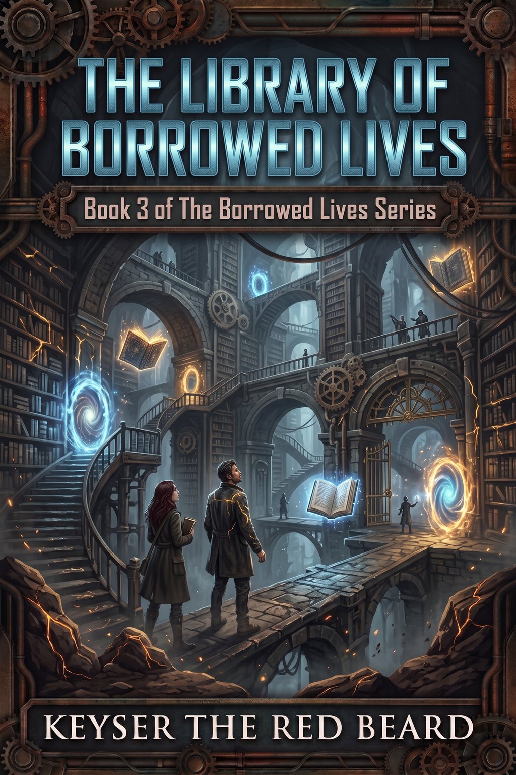 Borrowed Lives Book 3: The Library of Borrowed Lives cover art by Keyser The Red Beard