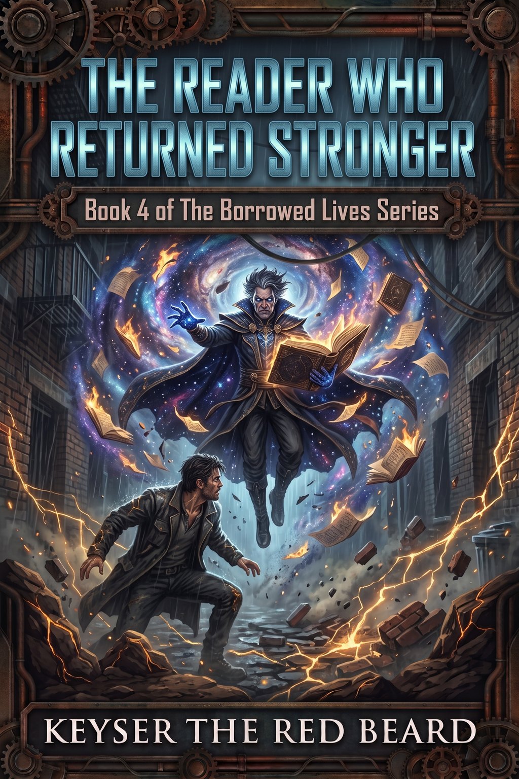 Borrowed Lives Book 4: The Reader Who Returned Stronger cover art by Keyser The Red Beard