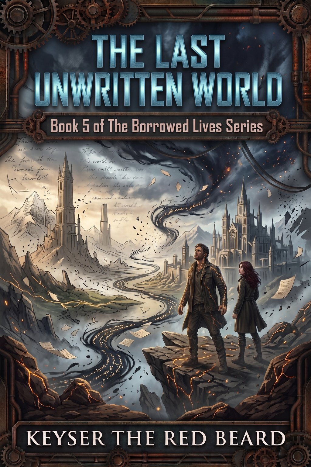 Borrowed Lives Book 5: The Last Unwritten World cover art by Keyser The Red Beard
